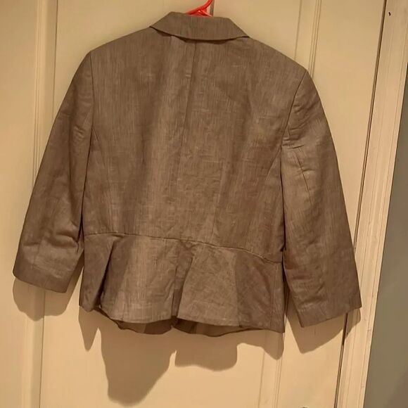 Ann Taylor Beige linen blend jacket Size 12 - Picture 3 of 3